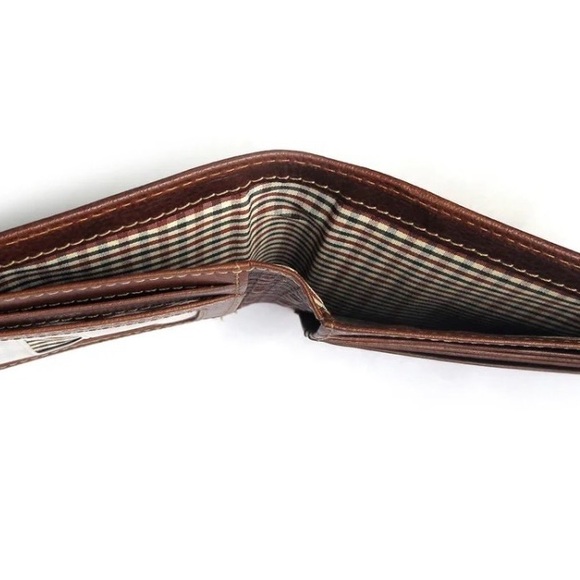 BOCONI Men’s Brown Leather Wallet NWT - Picture 3 of 6